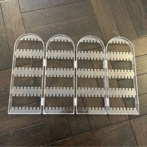 Gray Glasses Organizer with Curved Top and Hooks